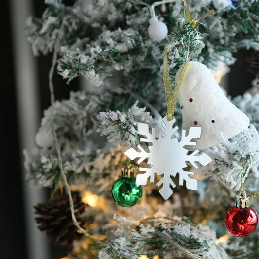 Snefnug spejlsølv akryl