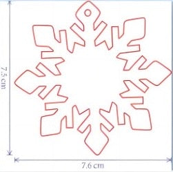 Snefnug spejlsølv akryl