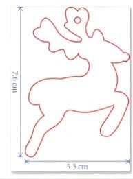 Rensdyr spejlguld akryl