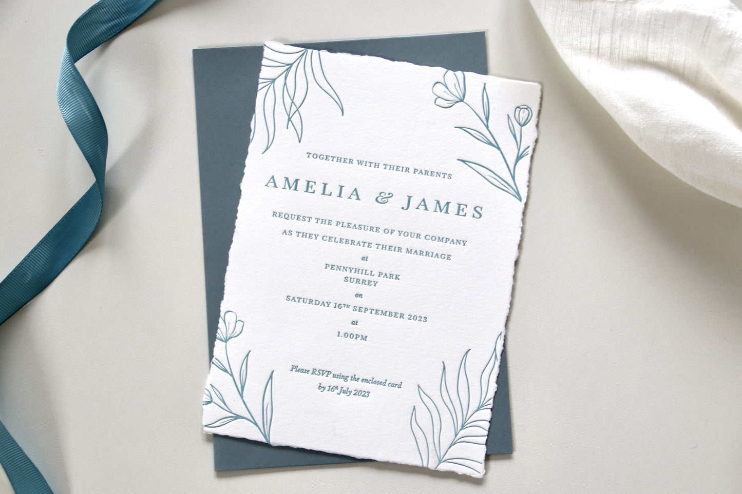Invitation af bokstavpresser