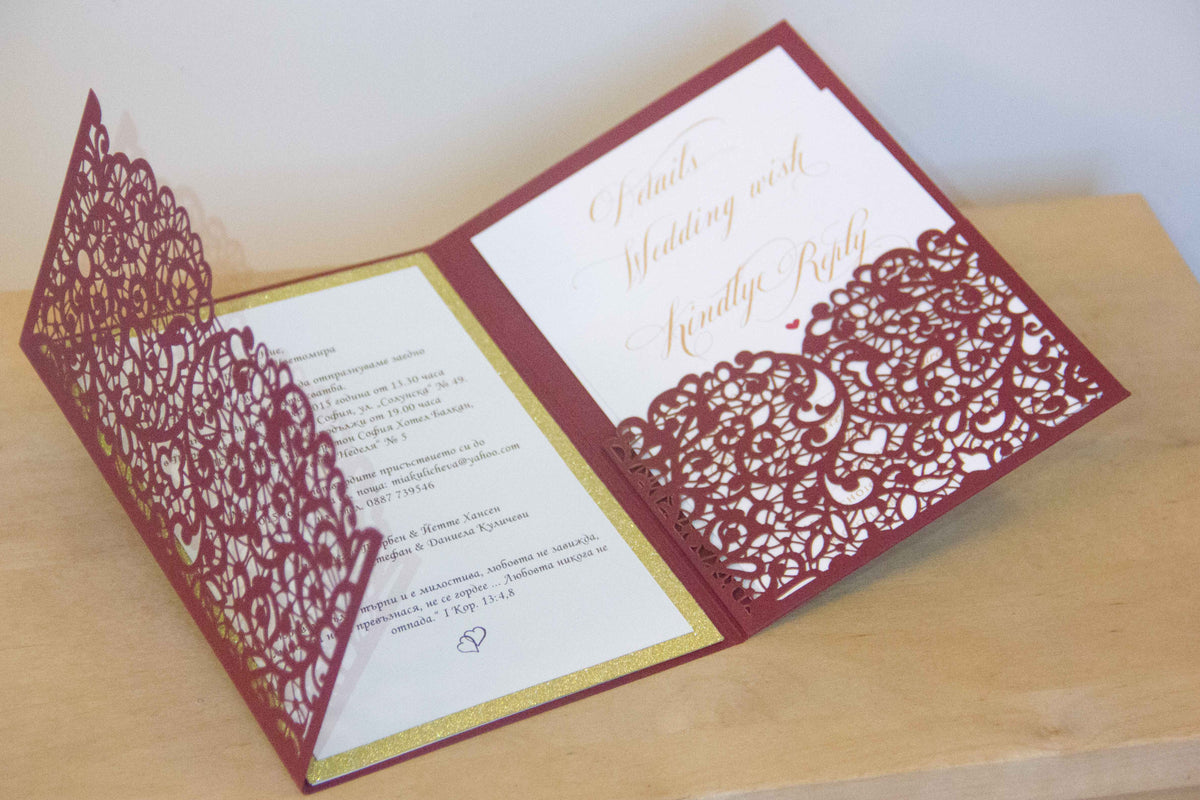 Laser cut invitation