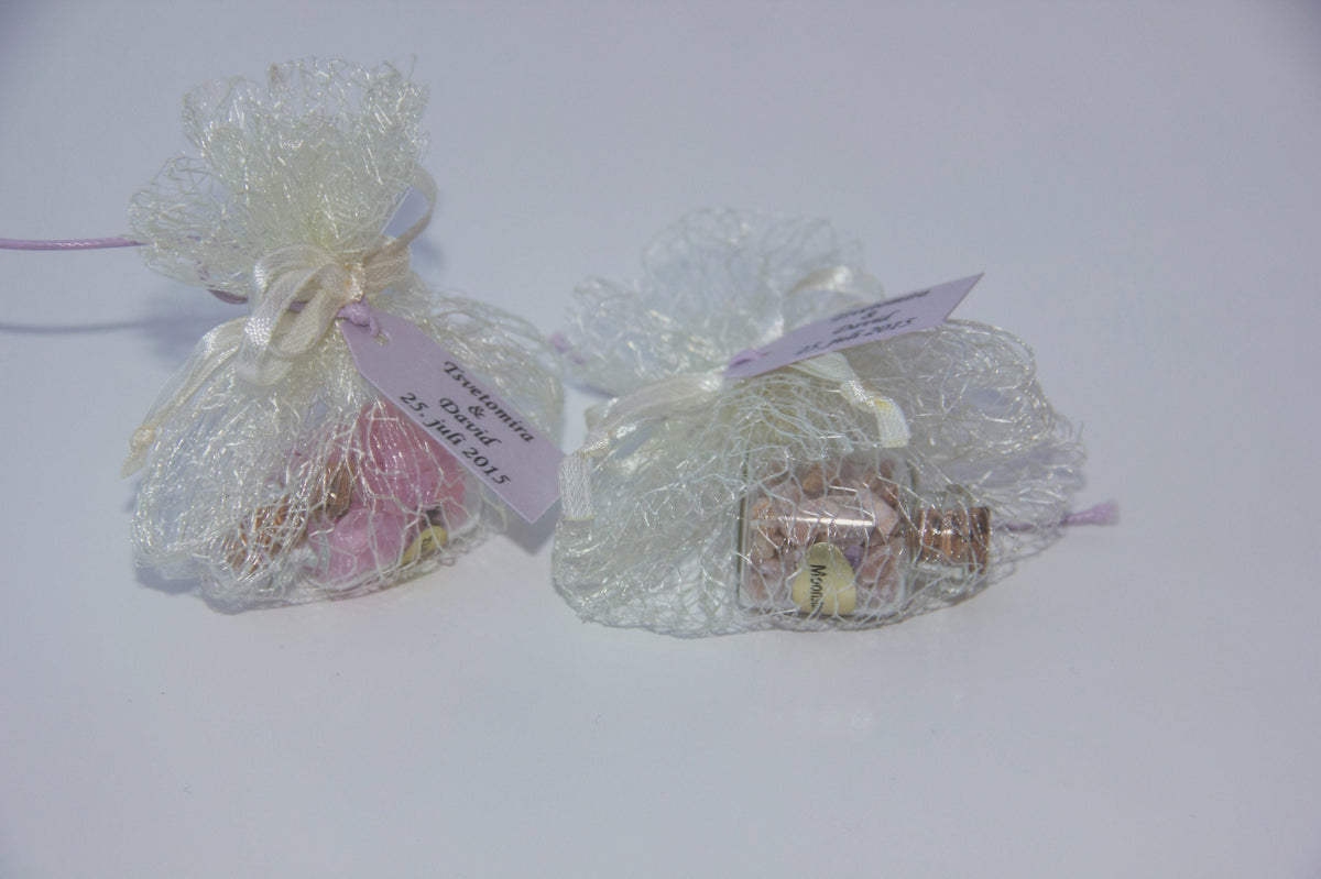 Elegant Wedding Favors små personlige flasker - Sæt med 12 stk
