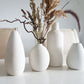 White bud vases set