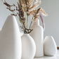 White bud vases set