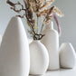 White bud vases set