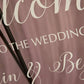 Burgundy and Blush Pink Acrylic Wedding Welcome Sign