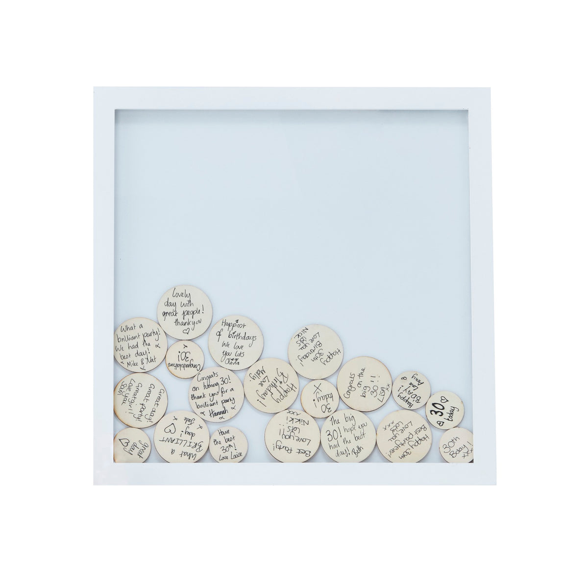 Drop Top Frame Circle Drop Top Frame Guest Book Alternative – MK Bryllup