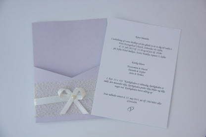 Håndlavet invitation til bryllup og begivenhed