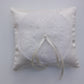 Satin Ring bearer pillow with circle crochet finish