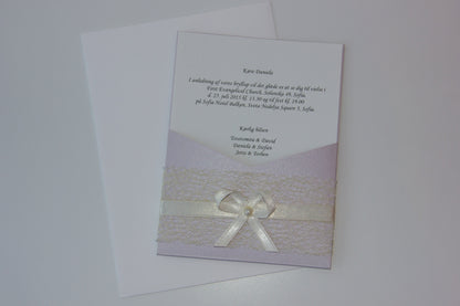 Håndlavet invitation til bryllup og begivenhed