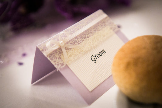 Lilla bordkort til bryllupper og særlige lejligheder