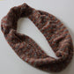 Brown melange knitted scarf for woman