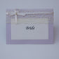 Purple Place card for weddings and special occassions