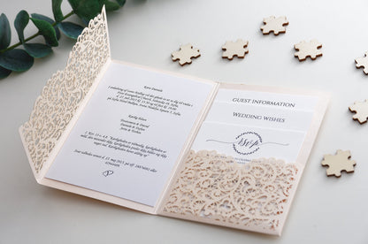 Laser cut invitation